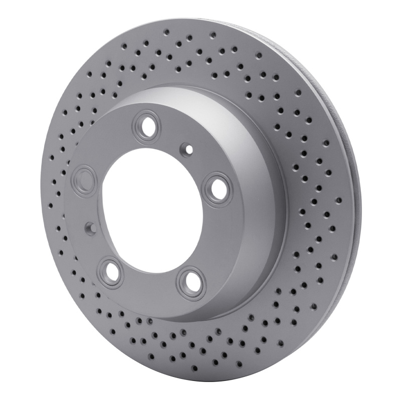 Porsche Boxster Brake Rotor (1) - Rear - R1 Concepts - GeoSPEC Coated Rotor - Drilled - `05-`23